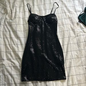 black sparkly/sequin formal homecoming dress